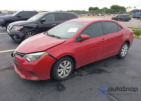 2015 Toyota Corolla Le из США, поврежденный, VIN 2T1BURHEXFC232346